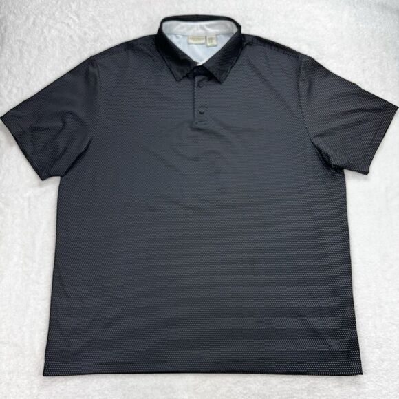Other - Rorie Whelan Golf Polo‎ Men 2XL Black Dot Graphic S/S Performance